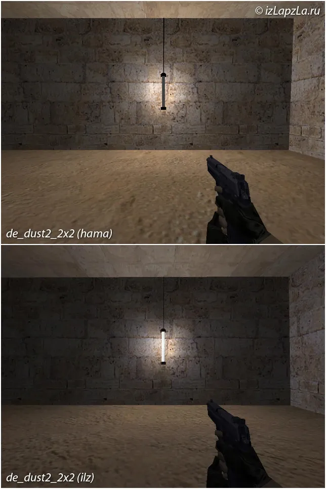 Скриншот  de_dust2_2x2_ilz — DE карта для CS 1.6: баланс сторон, точки, спавны и нав для ботов