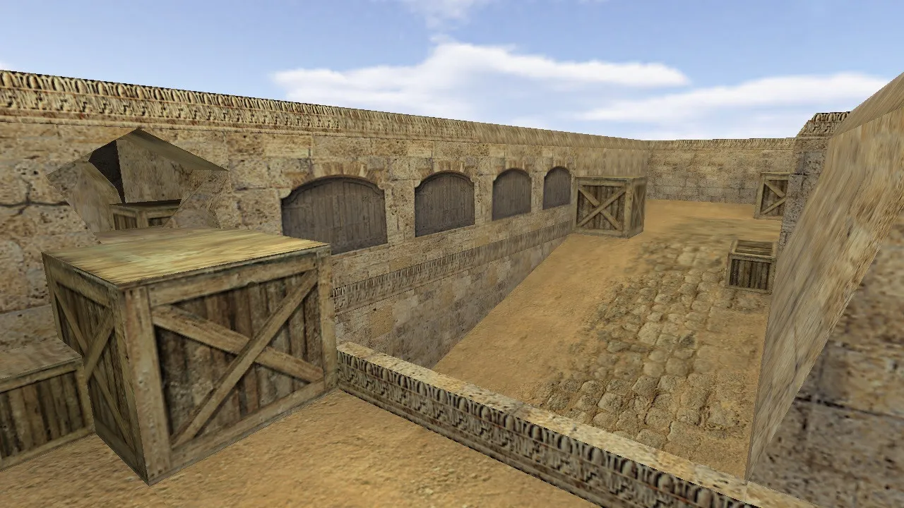 Скриншот  de_dust2020 — карта для CS 1.6: баланс сторон, точки под клатчи, оптимизация wpoly/epoly