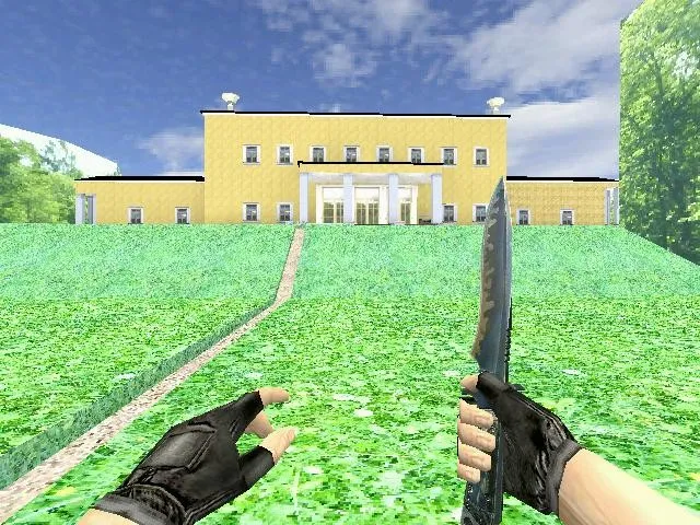 Скриншот Карта de_dvorec для CS 1.6: точки, маршруты, настройка ботов и оптимизация карты