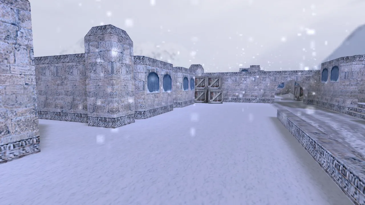 Скриншот  Карта de_winterdust для CS 1.6 - Тактический геймплей и баланс