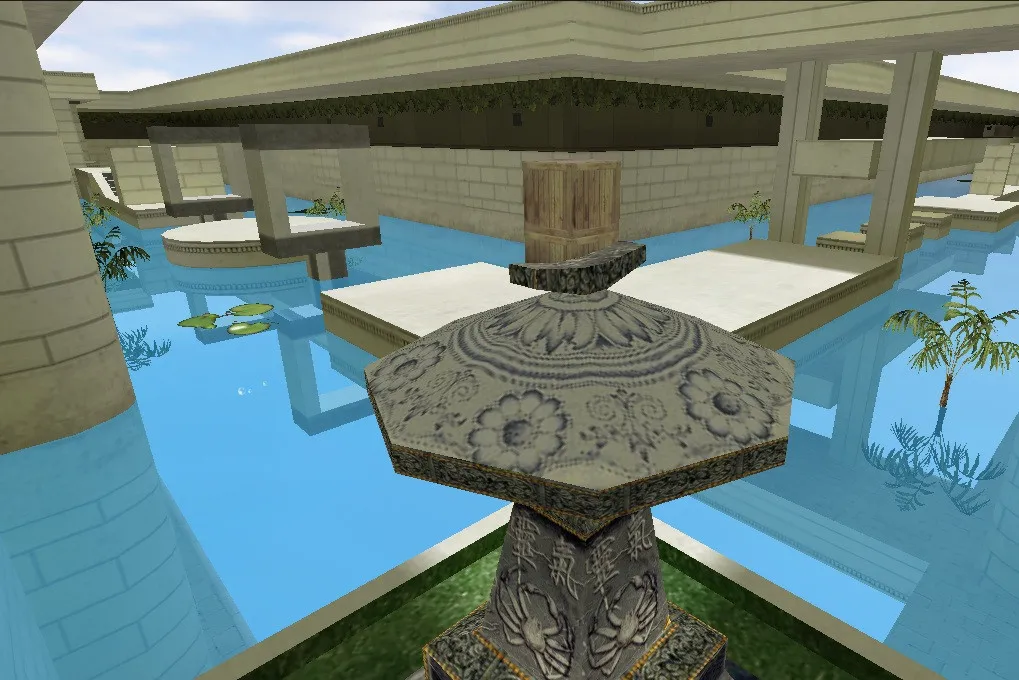 Скриншот  deathrun_summer_vf для CS 1.6: карта deathrun, точки ловушек, оптимизация и .nav для ботов