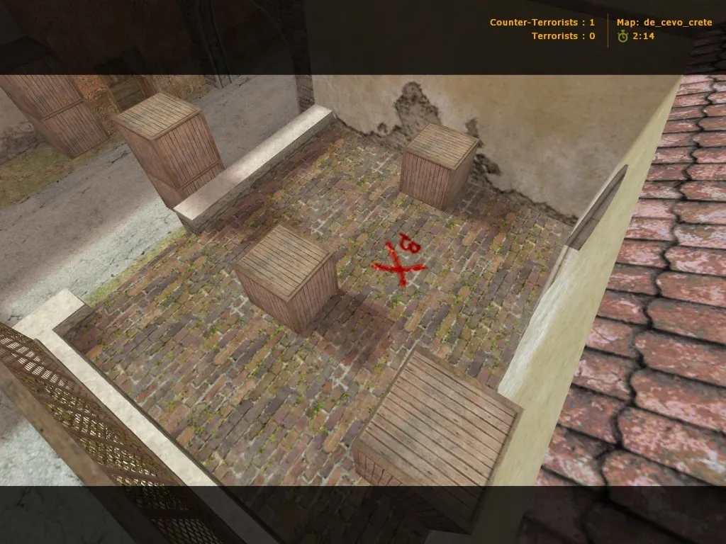 Скриншот  de_cevo_crete — DE карта для CS 1.6: точки, спавны, .nav, оптимизация wpoly/epoly
