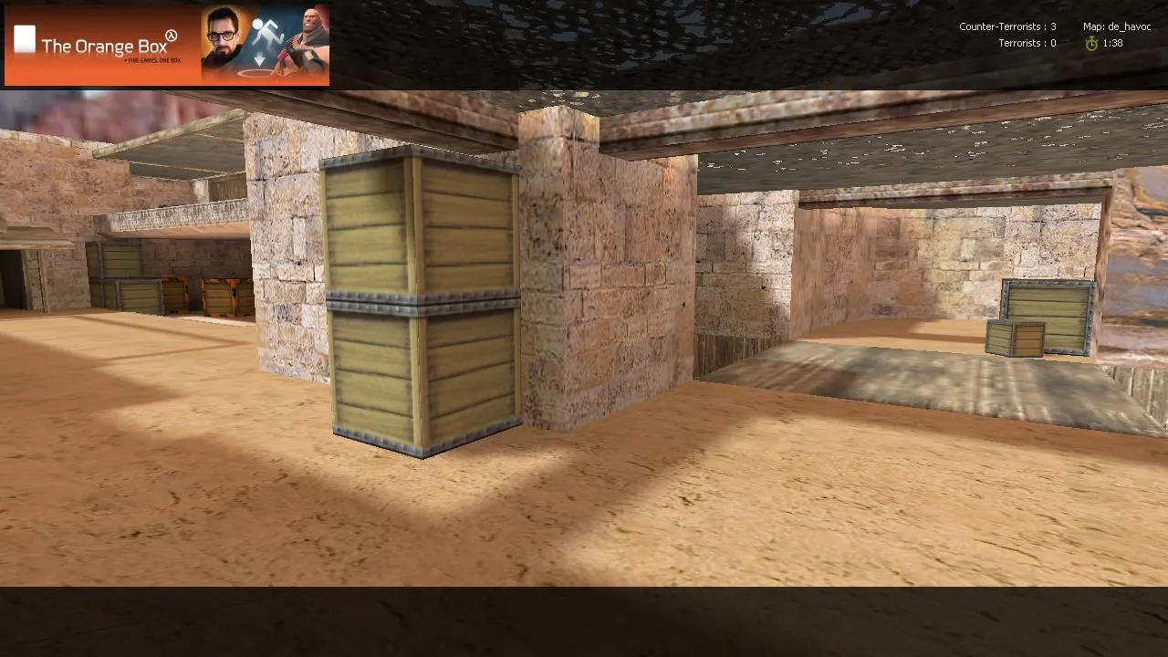 Скриншот  de_havoc карта для CS 1.6: тактика за T и CT, точки, .nav для ботов, оптимизация wpoly/epoly