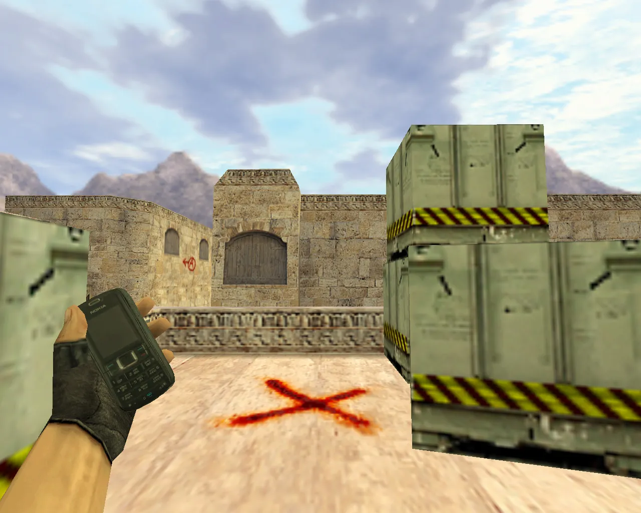 Скриншот Модель «Бомба Телефон Nokia» для CS 1.6: v_ p_ w_ модели, звук, анимация осмотра, текстуры и качество