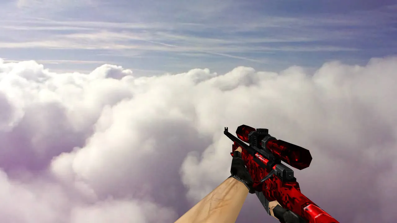 Скриншот Модель Default AWP Bloody Camo для CS 1.6 - Оружие с уникальным дизайном