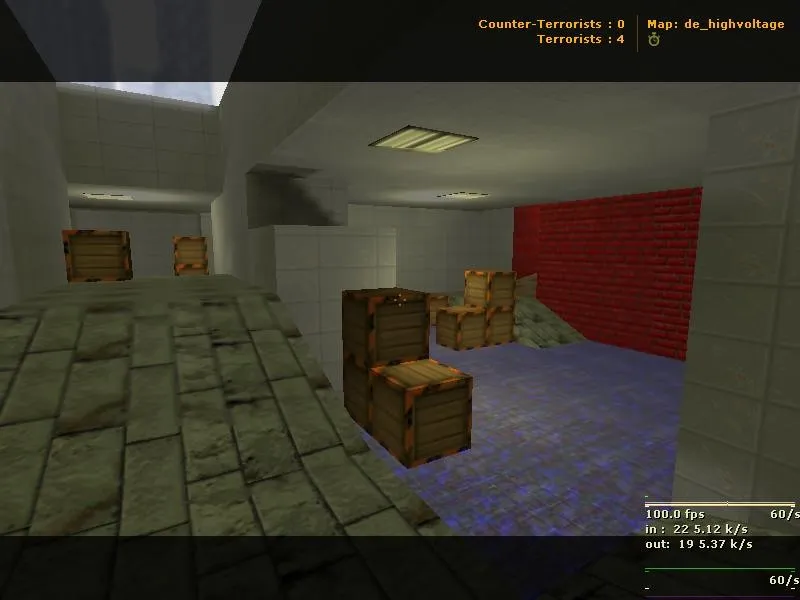 Скриншот  Карта de_highvoltage для CS 1.6: тактика за T и CT, точки, .nav и оптимизация