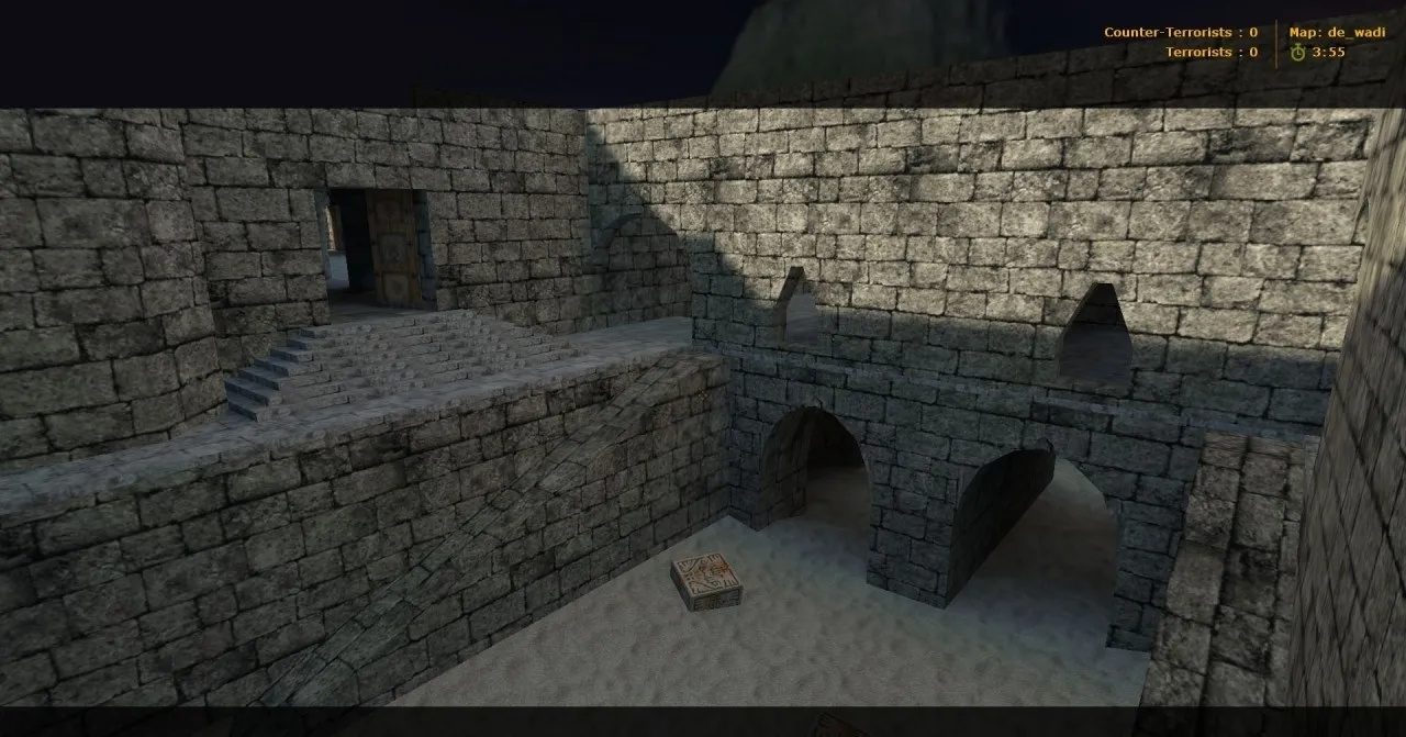 Скриншот  Карта de_wadi для CS 1.6 - Тактические возможности и особенности