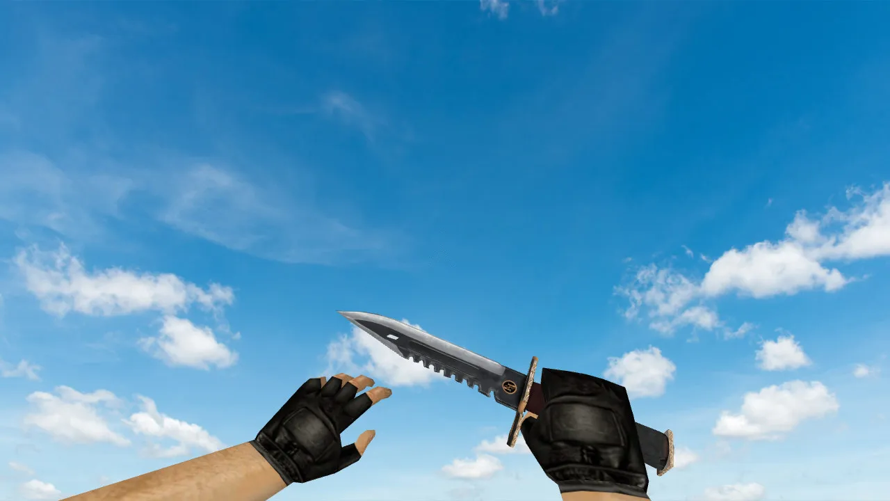 Скриншот Модель ножа M9 Bayonet Cage N v_ для CS 1.6: p_ и w_ модели, звуки, анимация осмотра