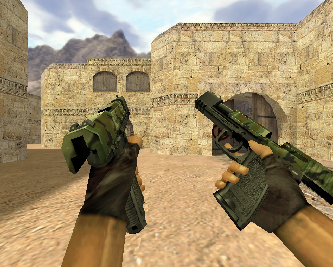 Скриншот Модель «Два USP Камуфляж» для CS 1.6: Четкая и стильная