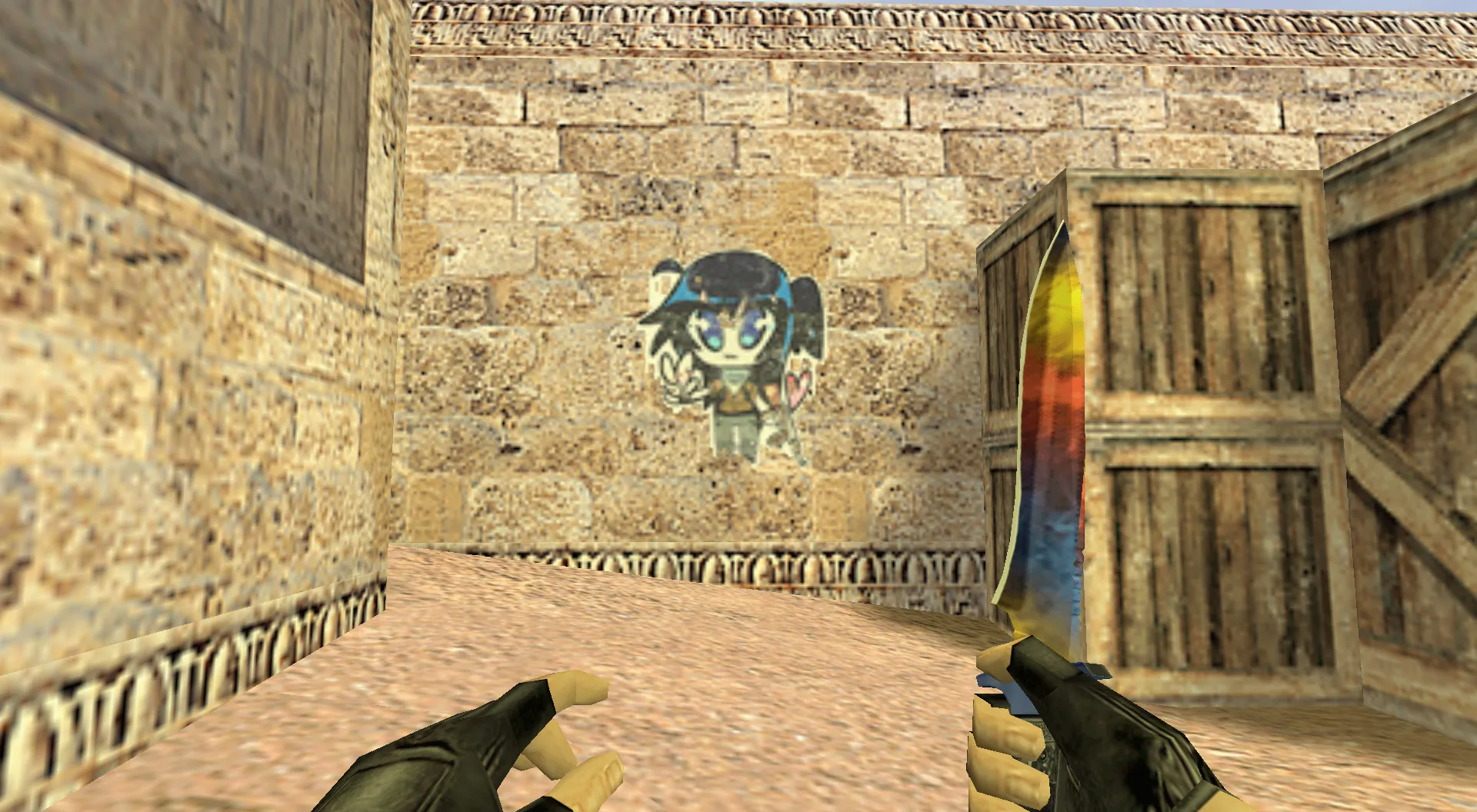 Скриншот Граффити «Кавайный террорист» для CS 1.6 - Добавьте шарм в игру