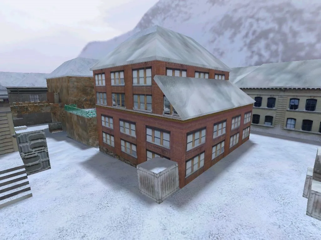 Скриншот  Карта de_inferno_winter для CS 1.6 - Зимняя версия классики