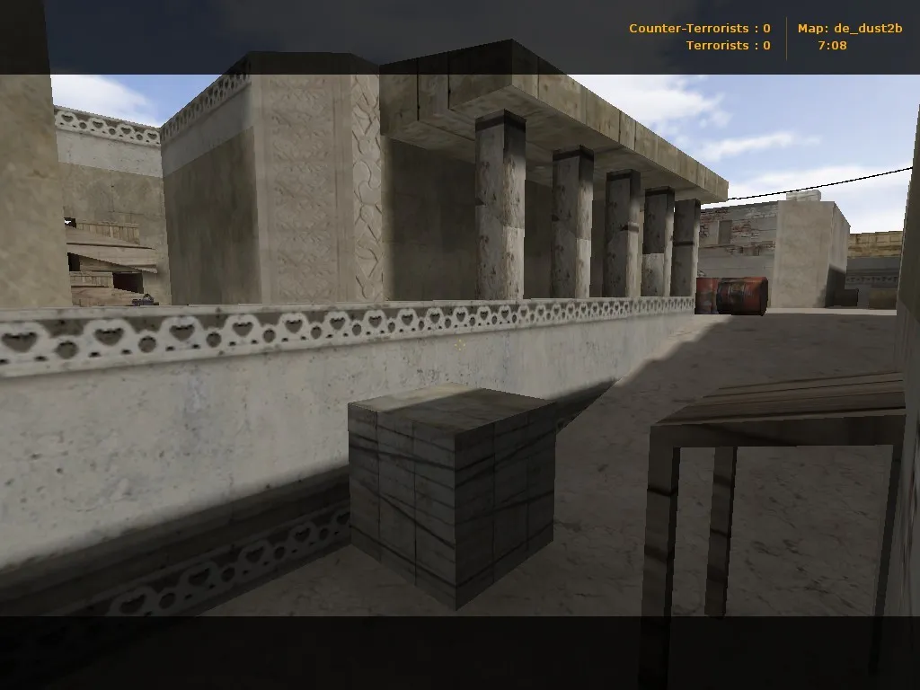 Скриншот  de_dust2b карта для CS 1.6: точки, ротации, .nav и оптимизация wpoly/epoly