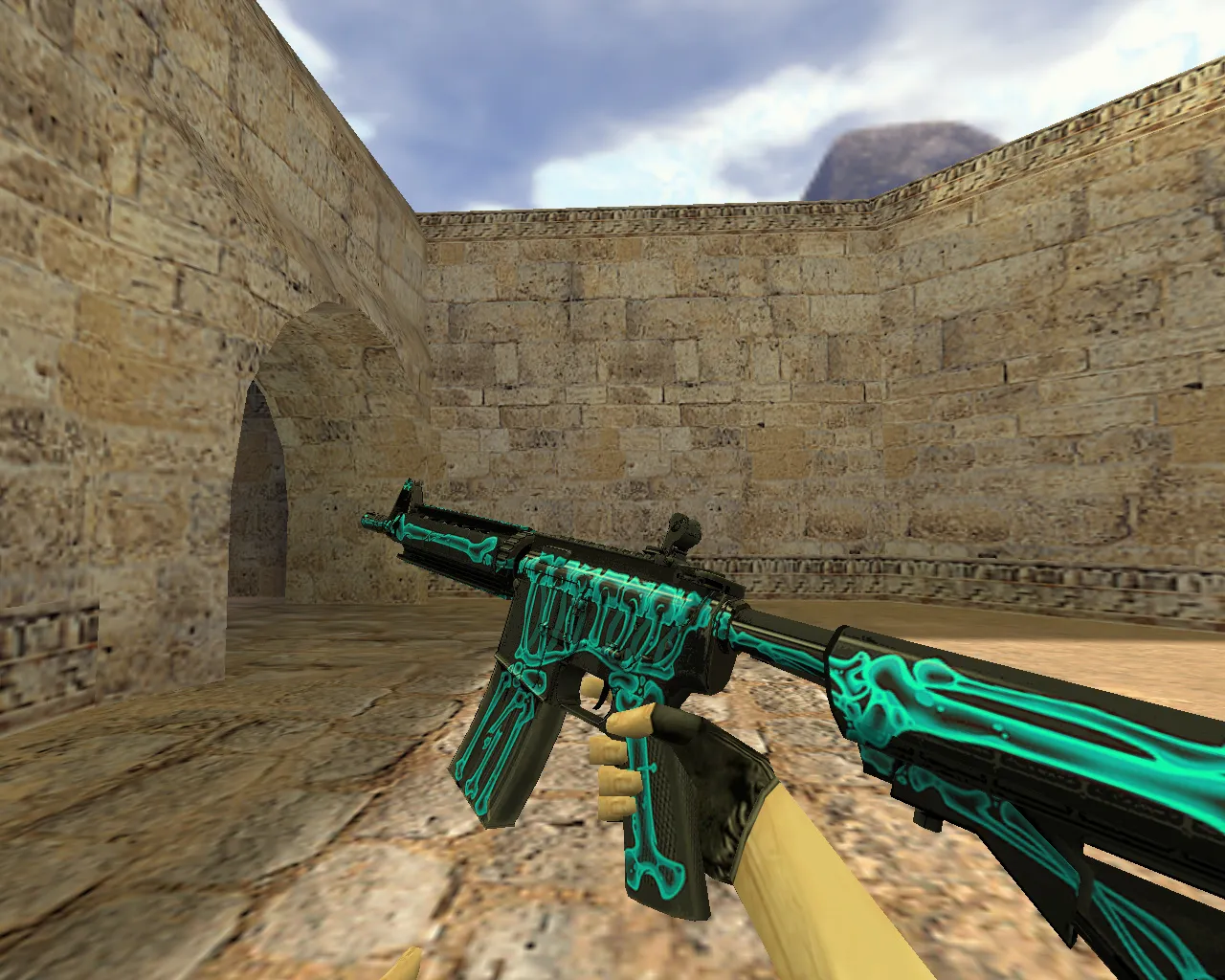 Скриншот Модель «М4А4 Рентген» v_ М4А1 для CS 1.6: p_ и w_ руки, звуки, анимация осмотра, текстуры