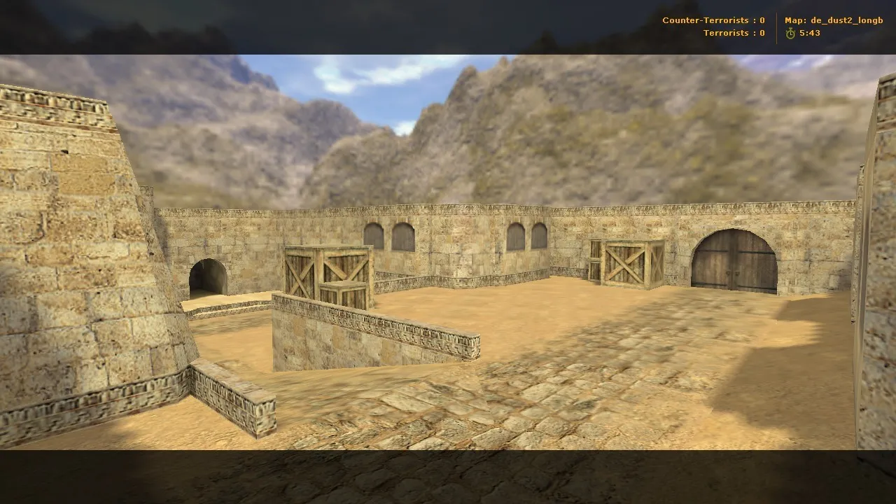 Скриншот Карта de_dust2_longb для CS 1.6: точки, раскидки, тактики и оптимизация под FPS