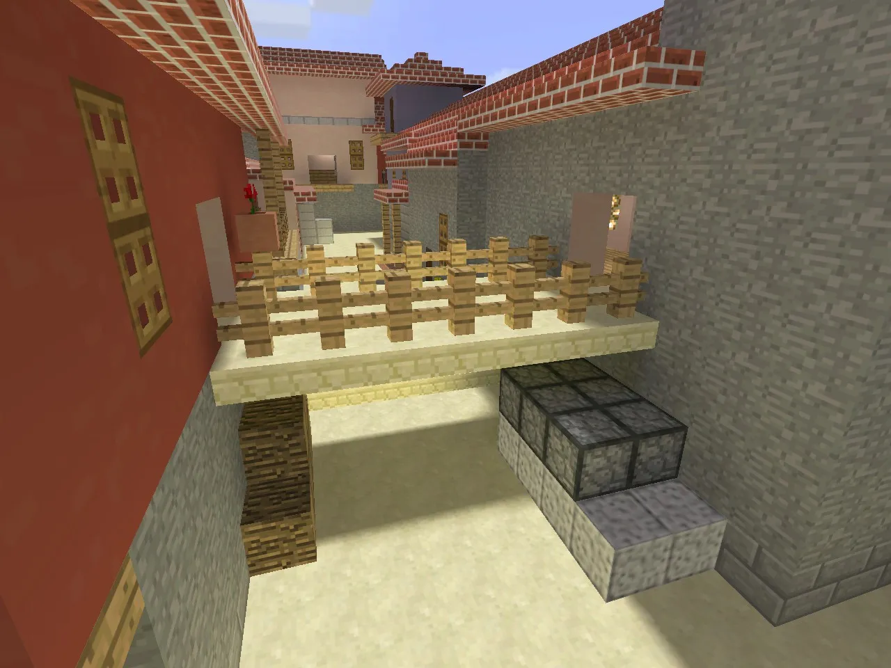 Скриншот  Карта de_inferno_minecraft для CS 1.6 - Тактические возможности и оптимизация