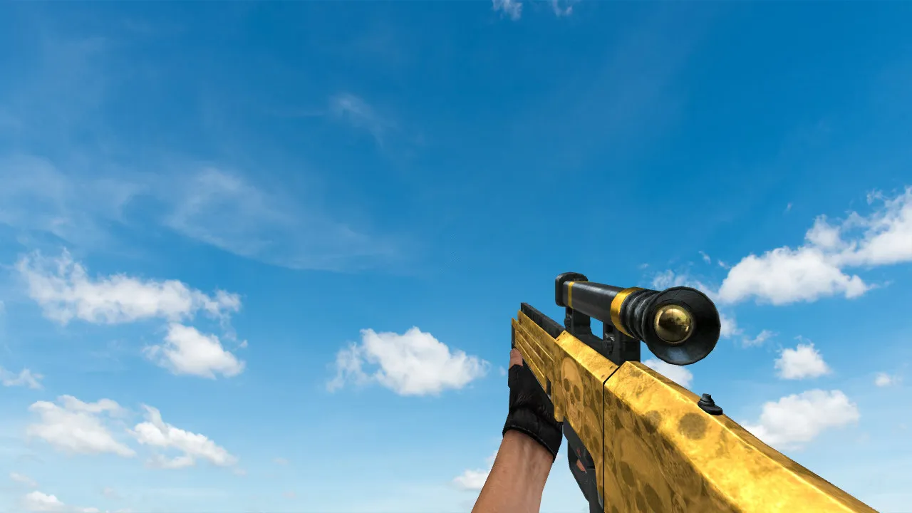 Скриншот Модель HK G11 Default Gold Skull для CS 1.6 - Скачать бесплатно