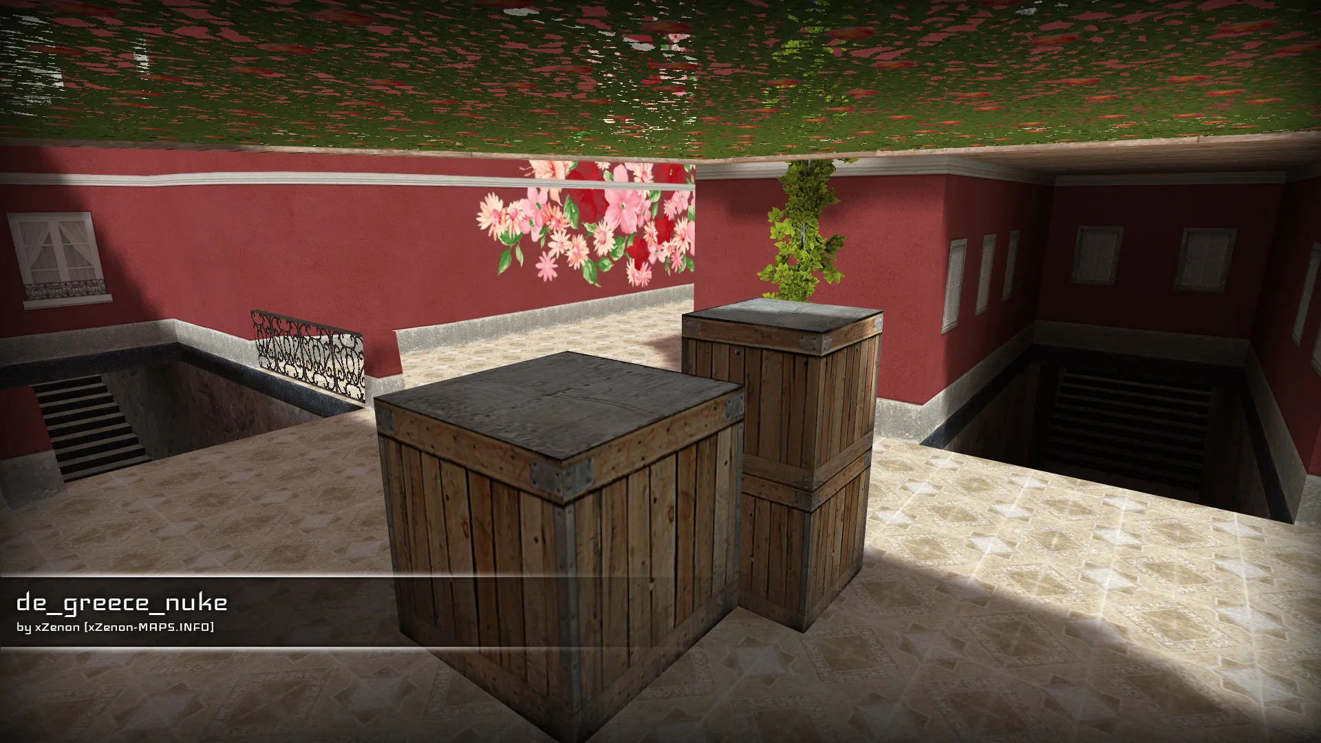 Скриншот  Карта de_greece_nuke_b3 для CS 1.6: точки, маршруты, .nav для ботов и оптимизация wpoly/epoly