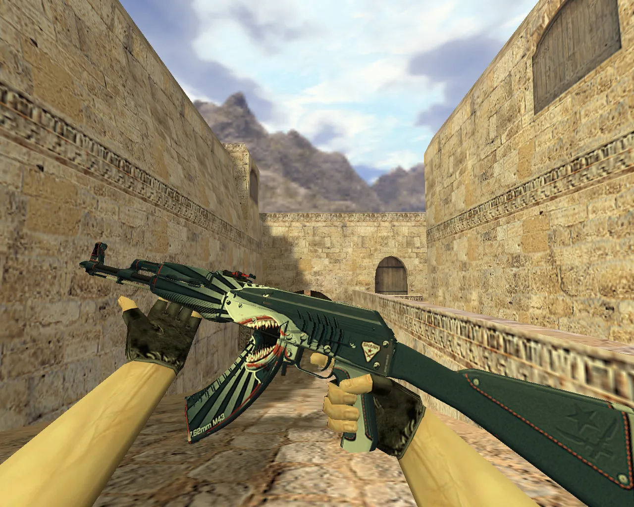 Скриншот Модель «АК-47 Акула» v_ & p_ для CS 1.6: звуки, анимация осмотра, качество текстур