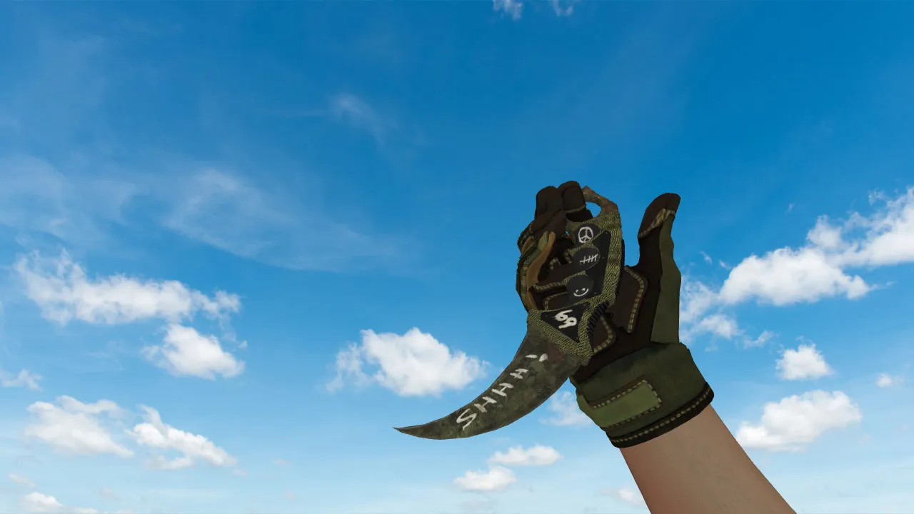 Скриншот Керамбит «Взгляд в прошлое» v_knife p_knife w_knife для CS 1.6: анимация осмотра, звуки и текстуры