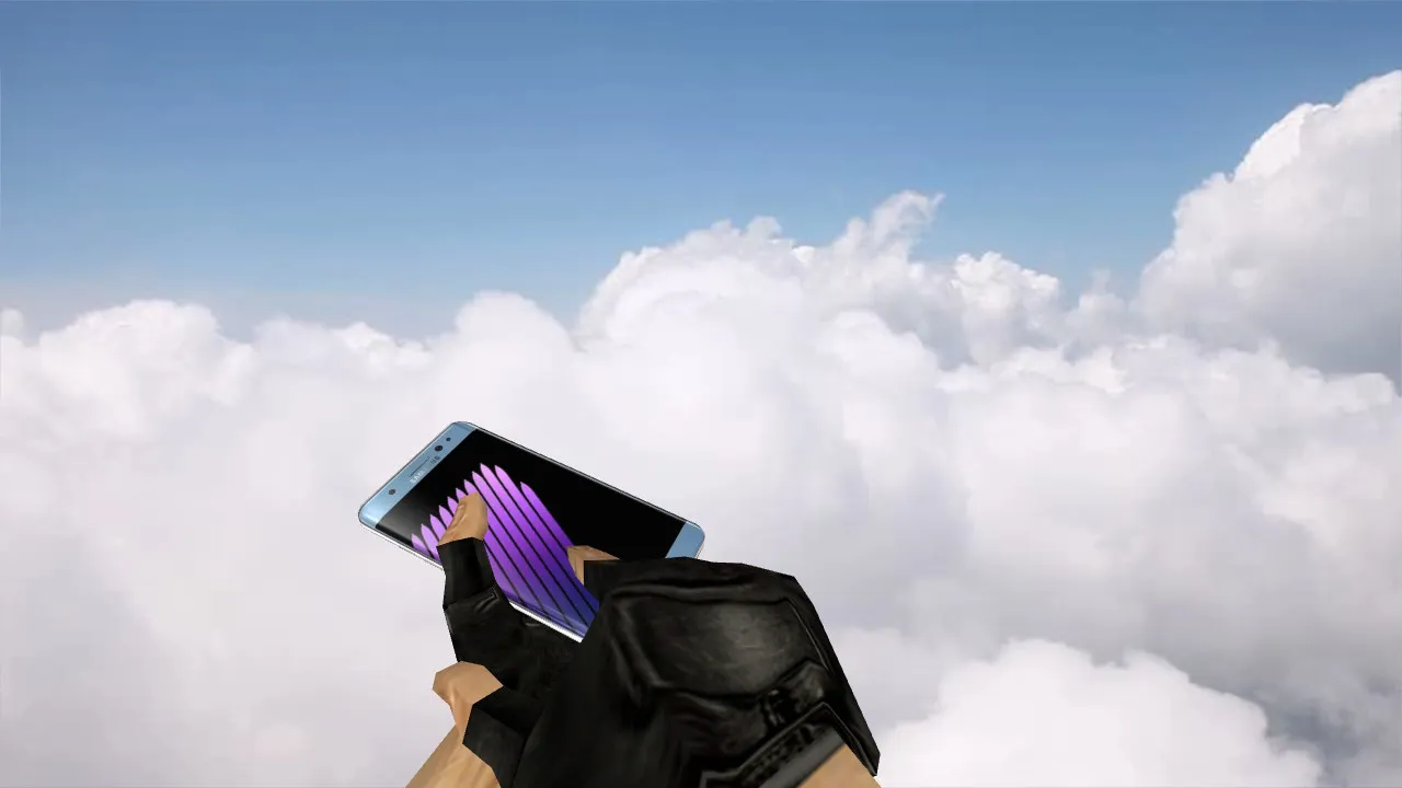 Скриншот Модель C4 «Samsung Galaxy Note 7» для CS 1.6: v_, p_, w_ модель, звуки, анимация осмотра и качественные текстуры