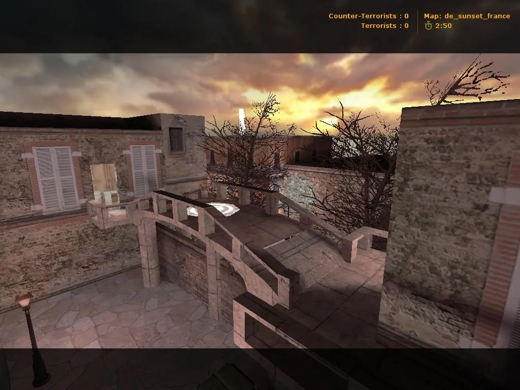 Скриншот  Карта de_sunset_france для CS 1.6 - Тактическое превосходство на новом уровне