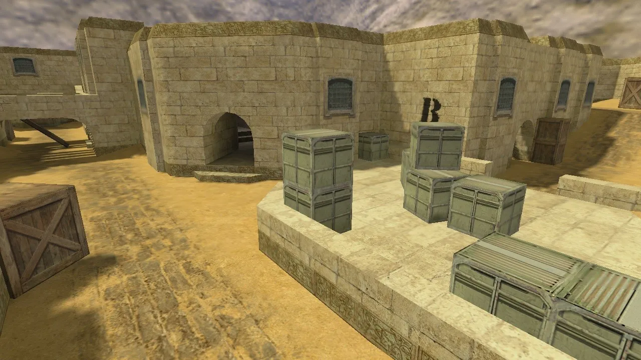 Скриншот Карта de_dustlands2 для CS 1.6: баланс сторон, точки, .nav и оптимизация wpoly/epoly