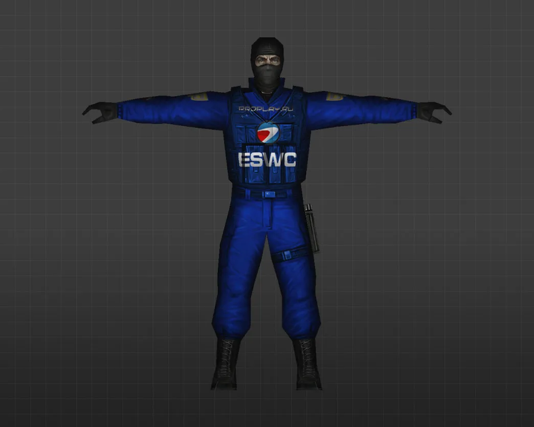 Скриншот ESWC модели игроков для CS 1.6 - уникальные скины и хитбоксы