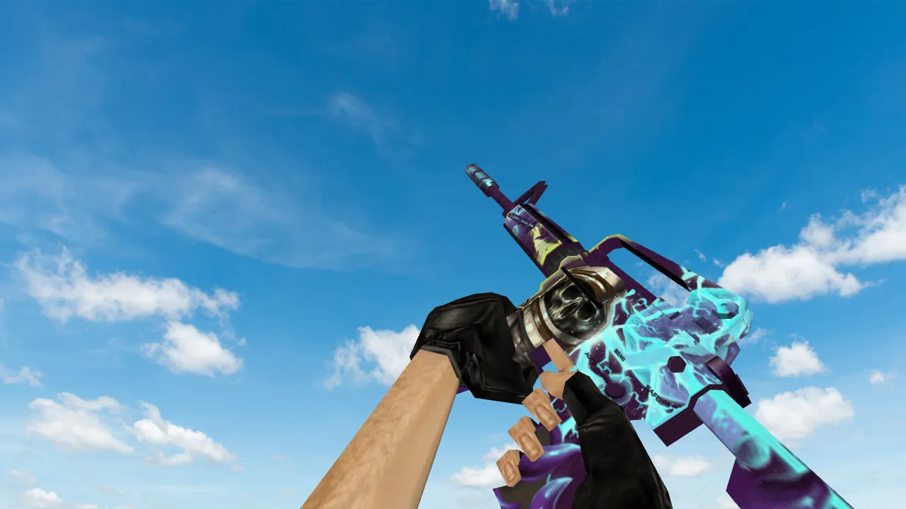 Скриншот Модель Default M4A1 «Безлюдный космос» v_ p_ w_ для CS 1.6: звуки, анимация осмотра, качество текстур