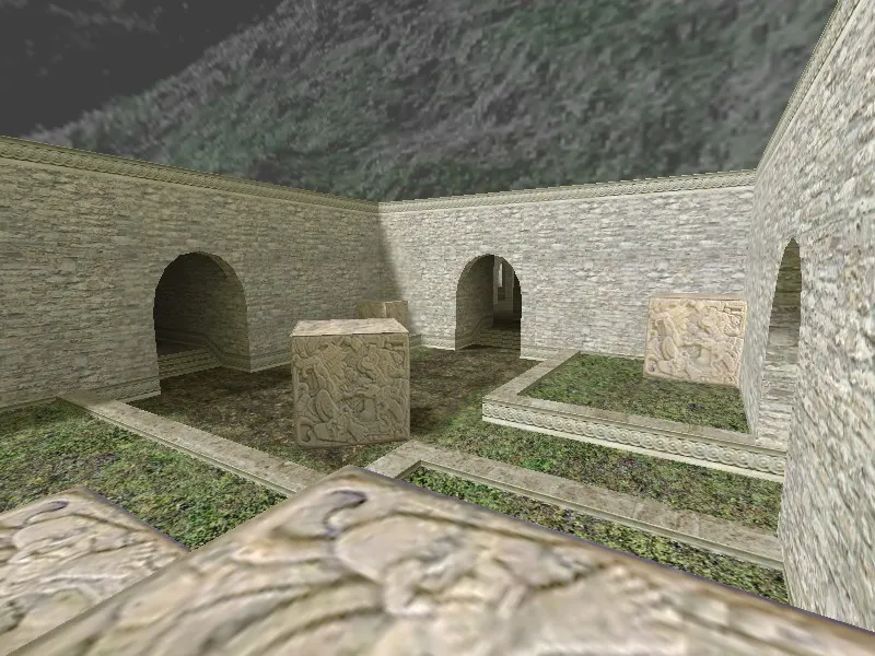 Скриншот  de_azoic — карта для CS 1.6: точки, баланс сторон, .nav для ботов, оптимизация wpoly/epoly