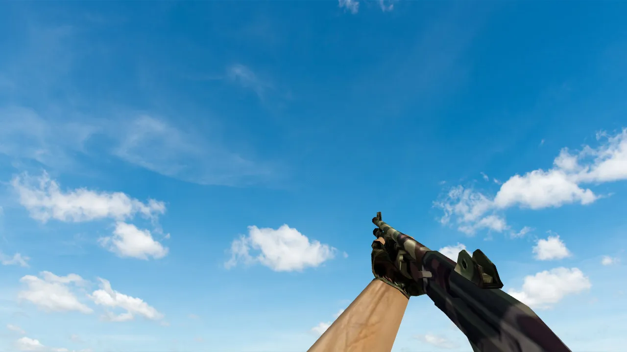 Скриншот  Пак моделей оружия «Полный пак камуфляж оружия» для CS 1.6: v_, p_, w_ модели, звуки, анимация осмотра