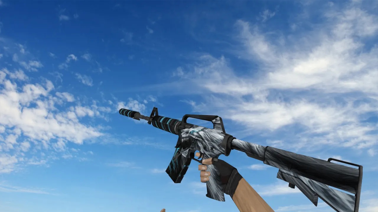 Скриншот Модель M4A1 Snowstorm v_ модели оружия для CS 1.6: p_ w_ звуки, анимация осмотра, текстуры и настройка