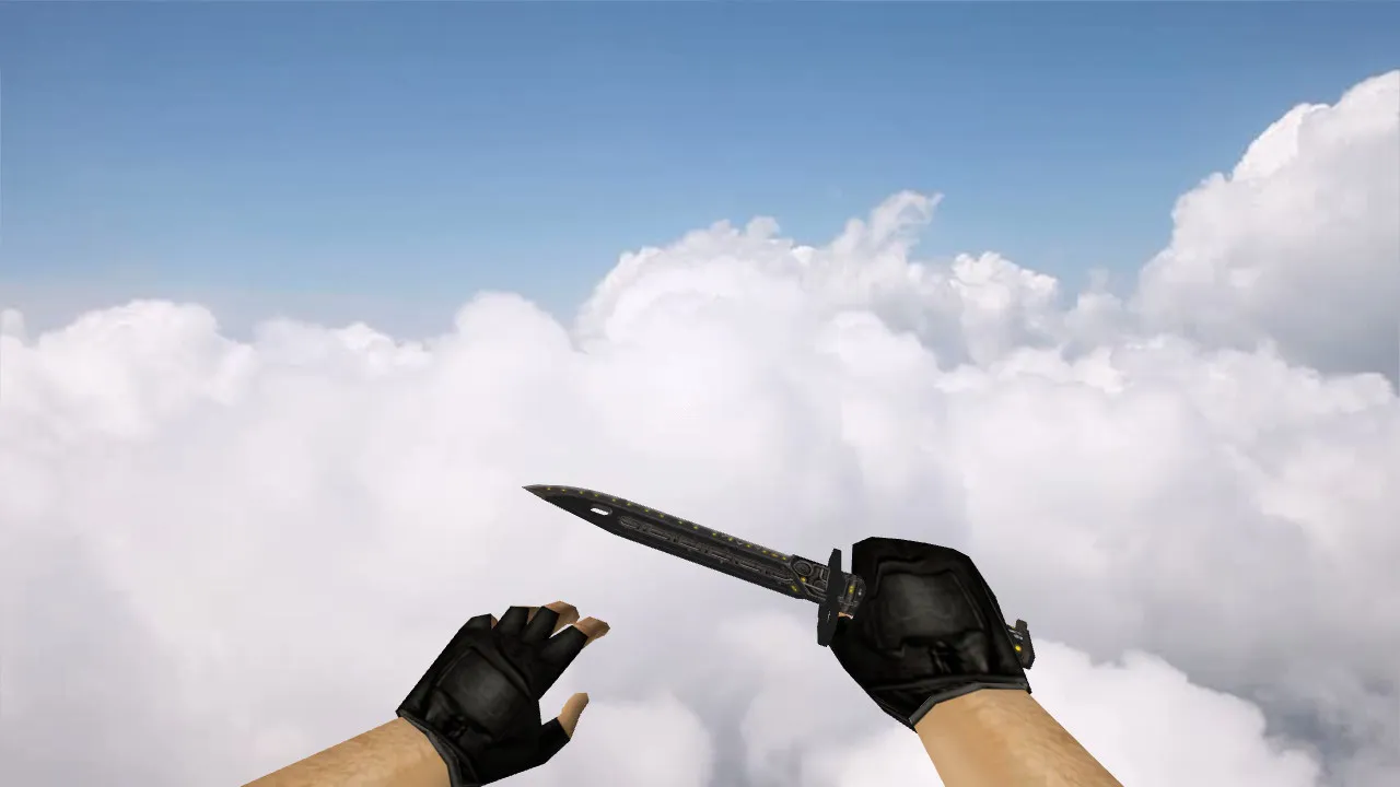 Скриншот Модель ножа Bayonet Electronic v_model для CS 1.6: звуки, анимация осмотра, текстуры и настройка