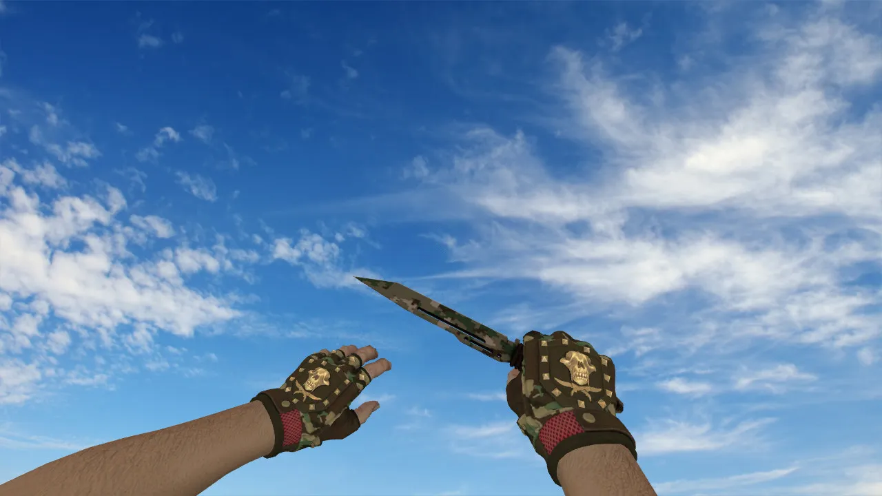Скриншот v_нож Paracord Pixel Камуфляж «Лес» — модель ножа для CS 1.6: звук, анимация осмотра, текстуры