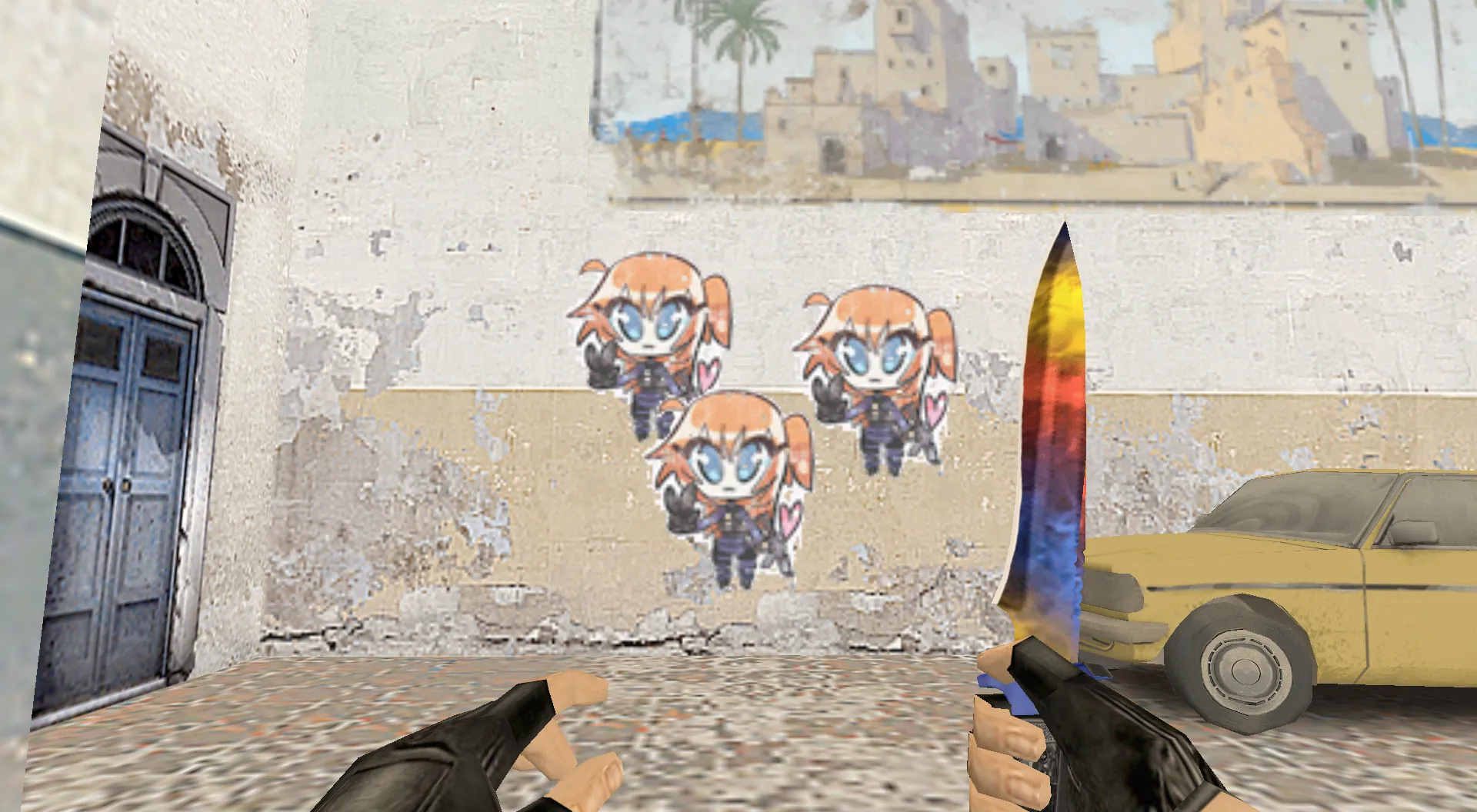 Скриншот Граффити «Кавайный спецназ» для CS 1.6 - Добавьте стиль в игру