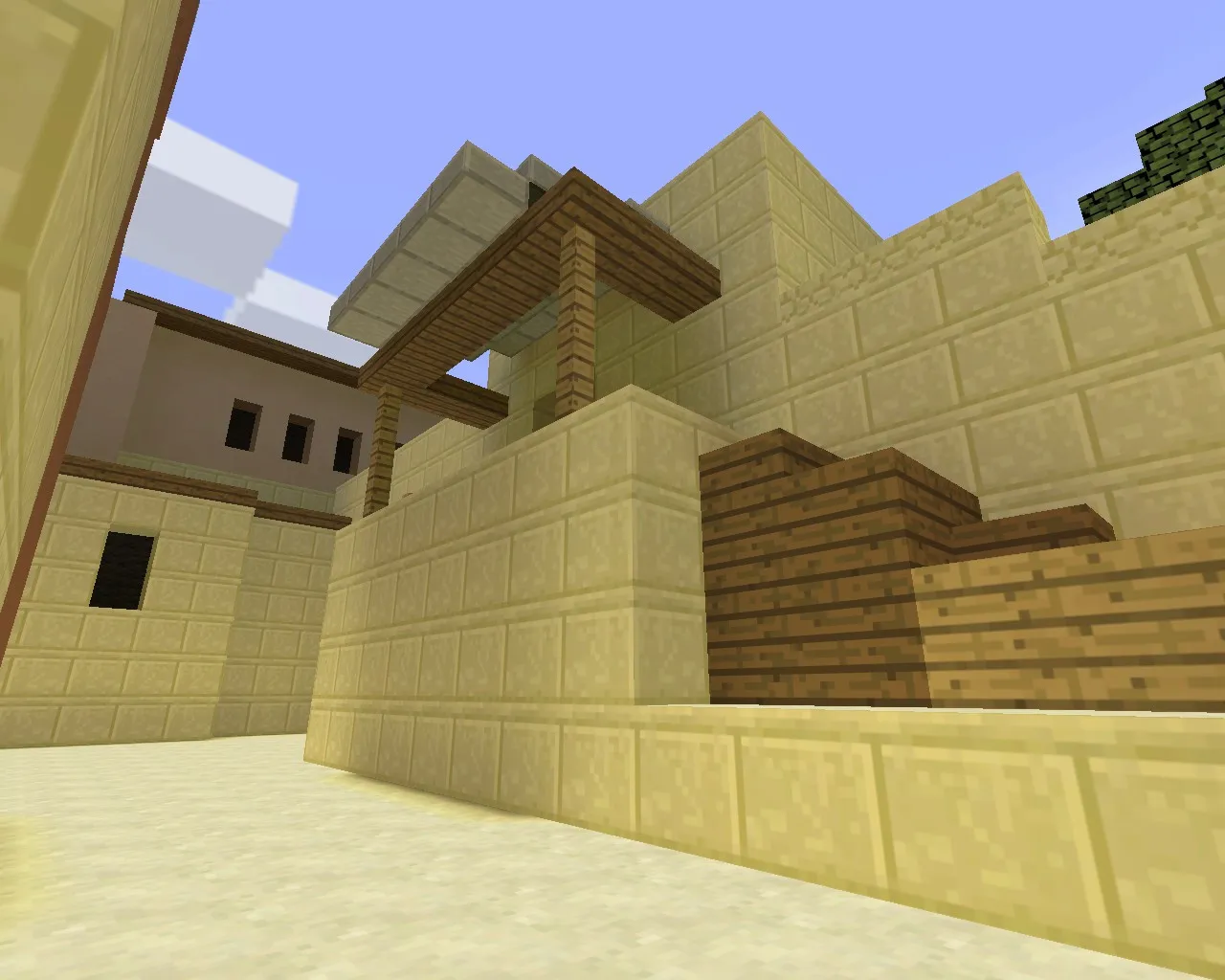 Скриншот  Карта de_mirage_minecraft для CS 1.6 – Оптимизированный геймплей