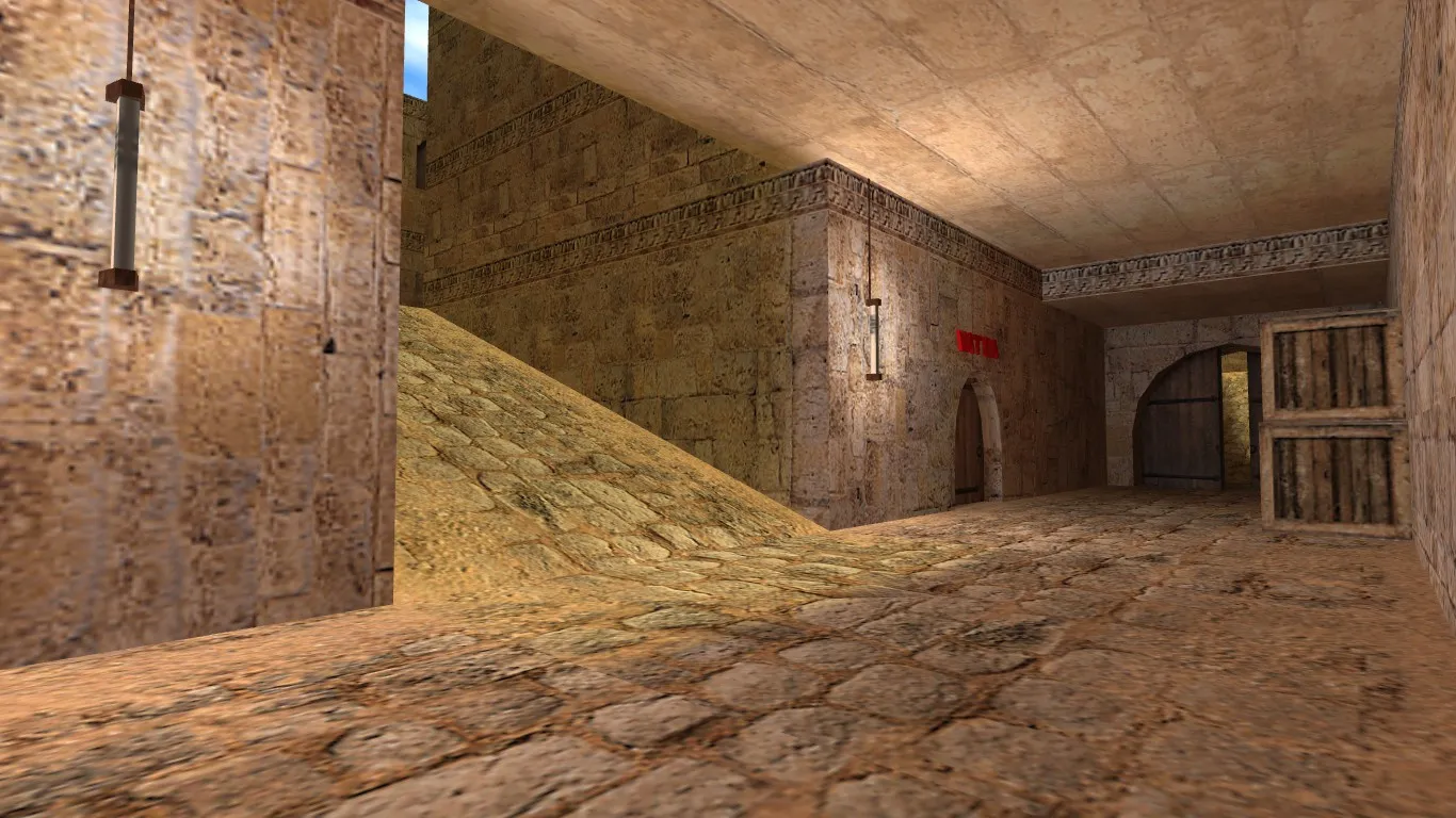 Скриншот  Карта de_dust2_2018 для CS 1.6: баланс сторон, точки, .nav и оптимизация wpoly/epoly