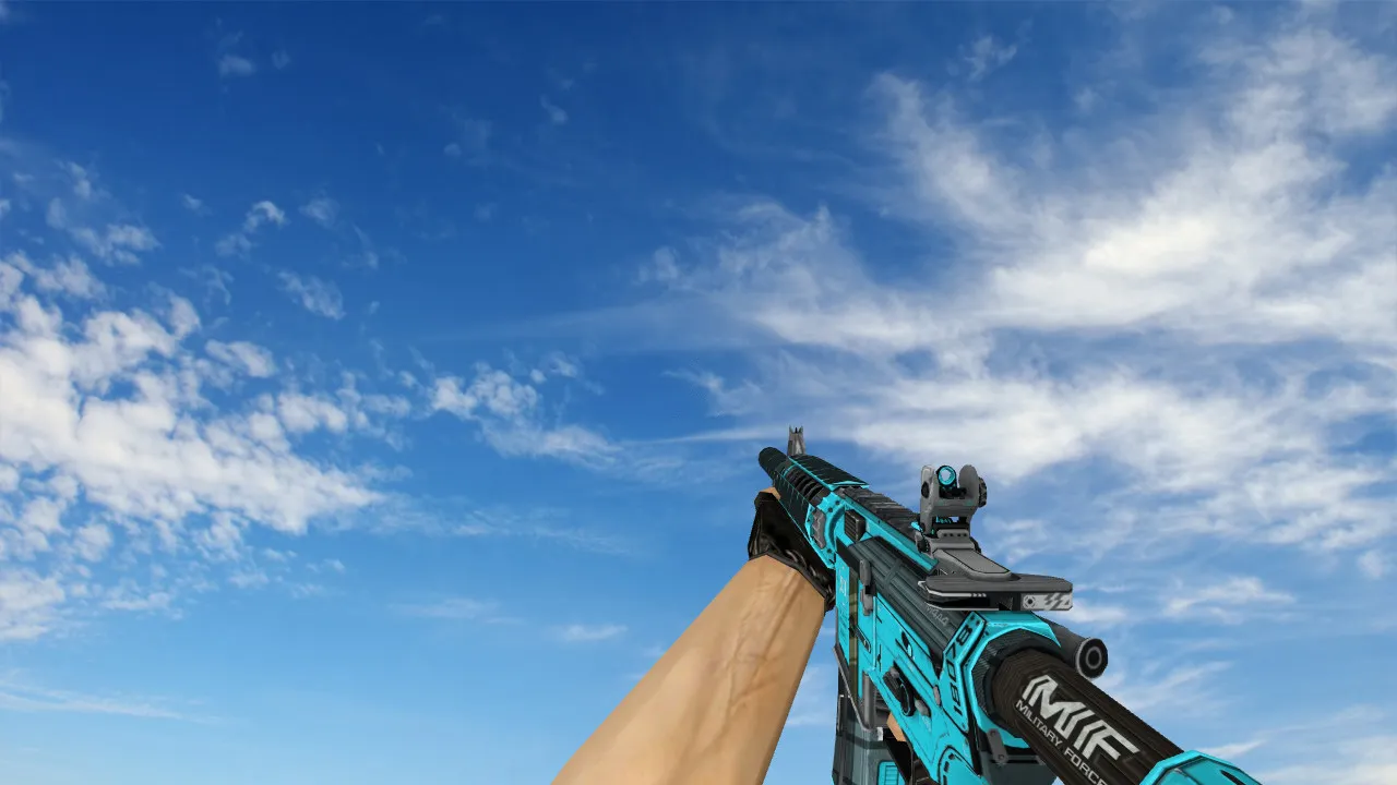 Скриншот М4А1 «Облом» Blue Version — v_ p_ w_ модели, звуки, анимация осмотра и текстуры для CS 1.6