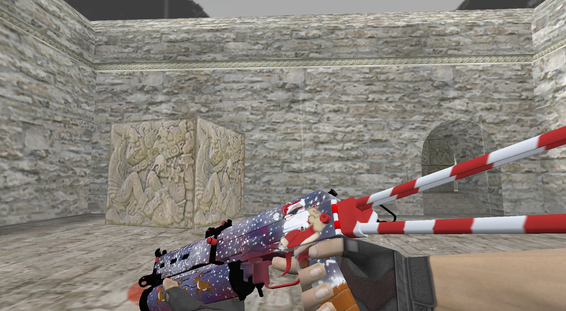 Скриншот Модель Бизон Санта для CS 1.6 - Уникальный скин для фанатов