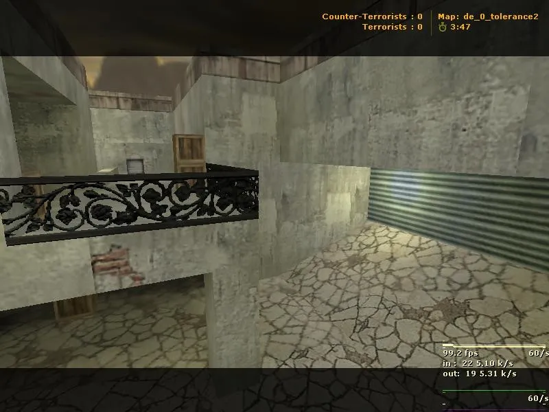Скриншот Карта de_0_tolerance2 для CS 1.6: точки, баланс сторон, .nav для ботов и оптимизация wpoly/epoly