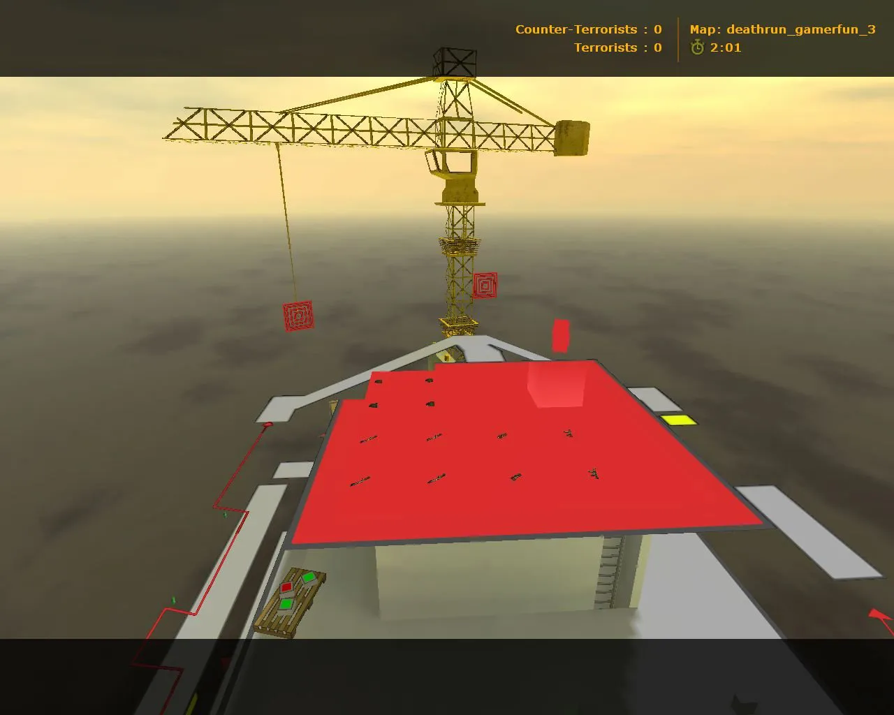 Скриншот  deathrun_gamerfun_3 для CS 1.6: тайминги ловушек, точки за CT/T, оптимизация и .nav для ботов