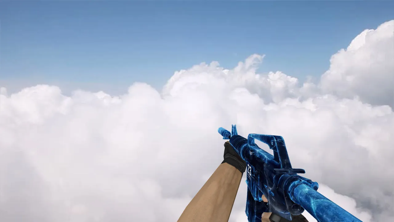 Скриншот Модель v_m4a1 Frostbite для CS 1.6: p_m4a1 и w_m4a1, звуки, анимация осмотра, качество текстур