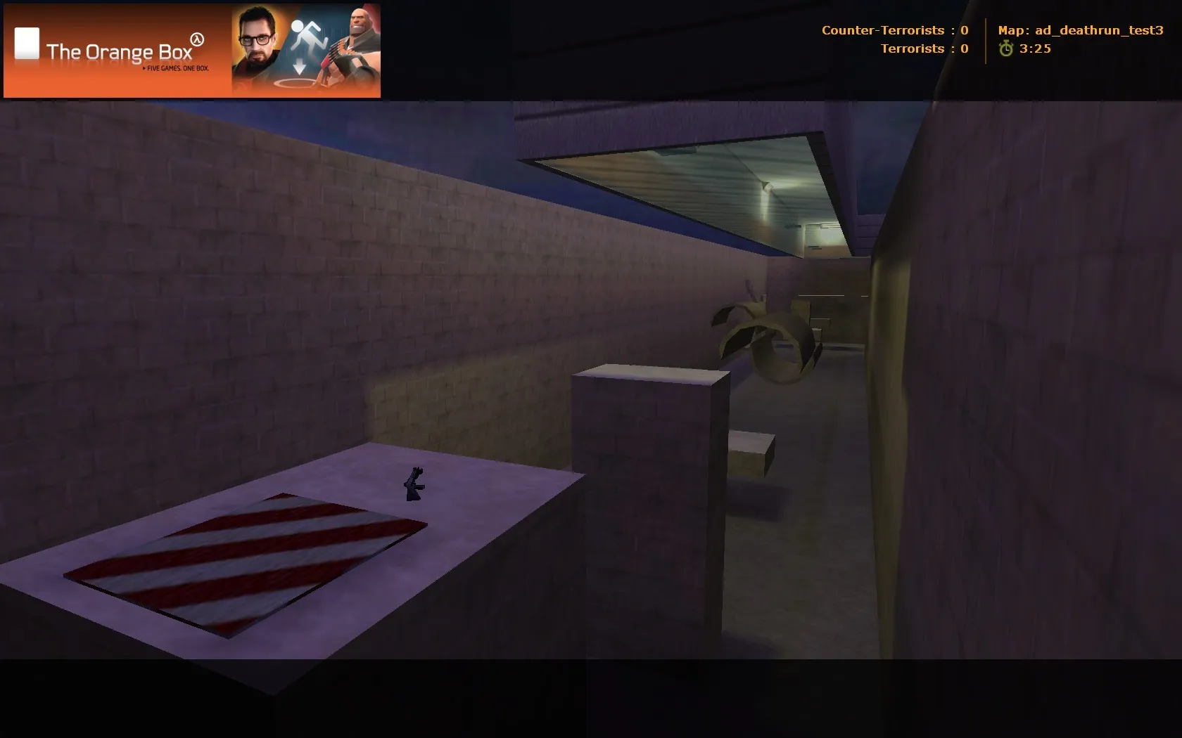 Скриншот  Карта ad_deathrun_allinone для CS 1.6: deathrun, ловушки, точки и боты (.nav), оптимизация