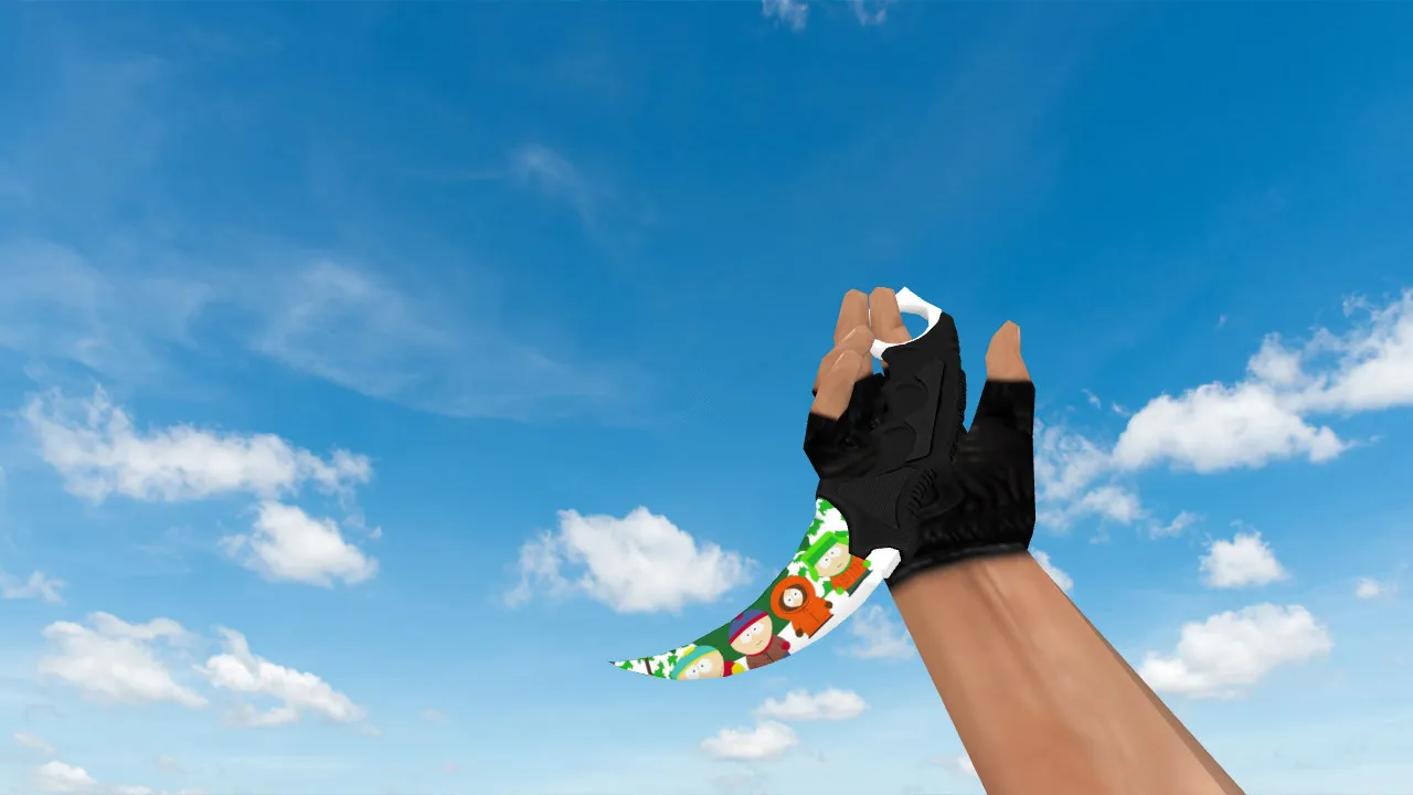 Скриншот Модель ножа «Karambit South Park» для CS 1.6: v_model p_model w_model, звуки, анимация осмотра