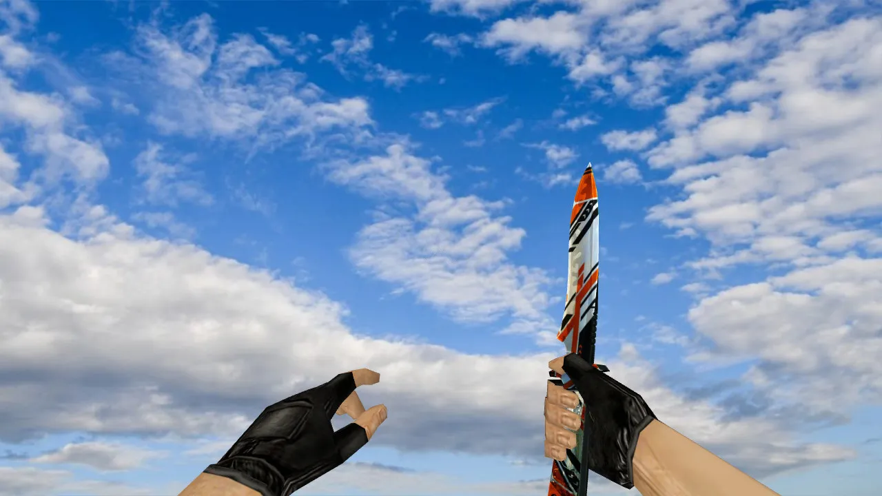 Скриншот Модель Knife «Азимов» для CS 1.6: v_ и p_ модели, звуки, анимация осмотра и текстуры