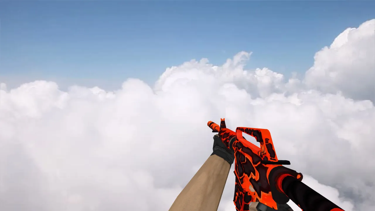 Скриншот Модель M4A1 Magma Strike для CS 1.6: v_, p_, w_ файлы, звуки, анимация осмотра и качество текстур