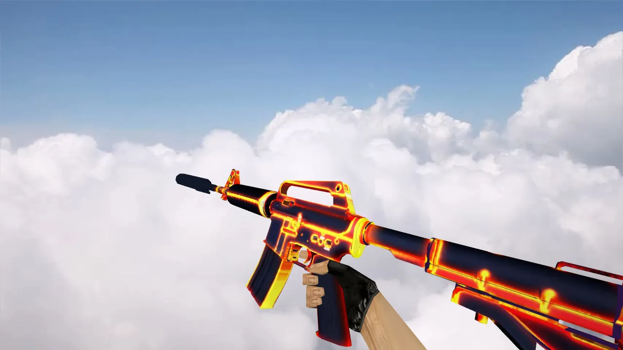 Скриншот Модель M4A1 «Жар» для CS 1.6: v_, p_, w_ файлы, звук, анимация осмотра и качество текстур
