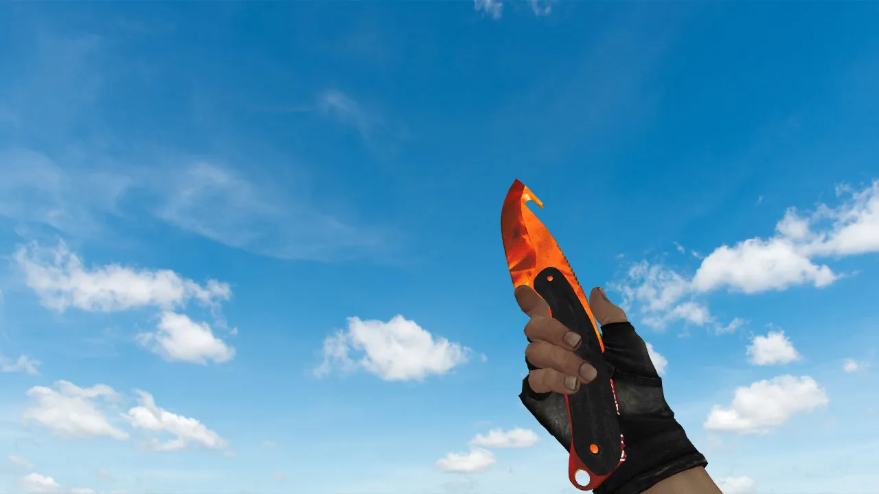 Скриншот Модель «Gut Knife Fire» (v_, p_, w_) для CS 1.6: звуки, анимация осмотра, текстуры и настройка