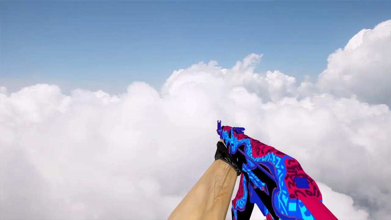 Скриншот Модель AK-47 Red Ice для CS 1.6 - Получите уникальный скин