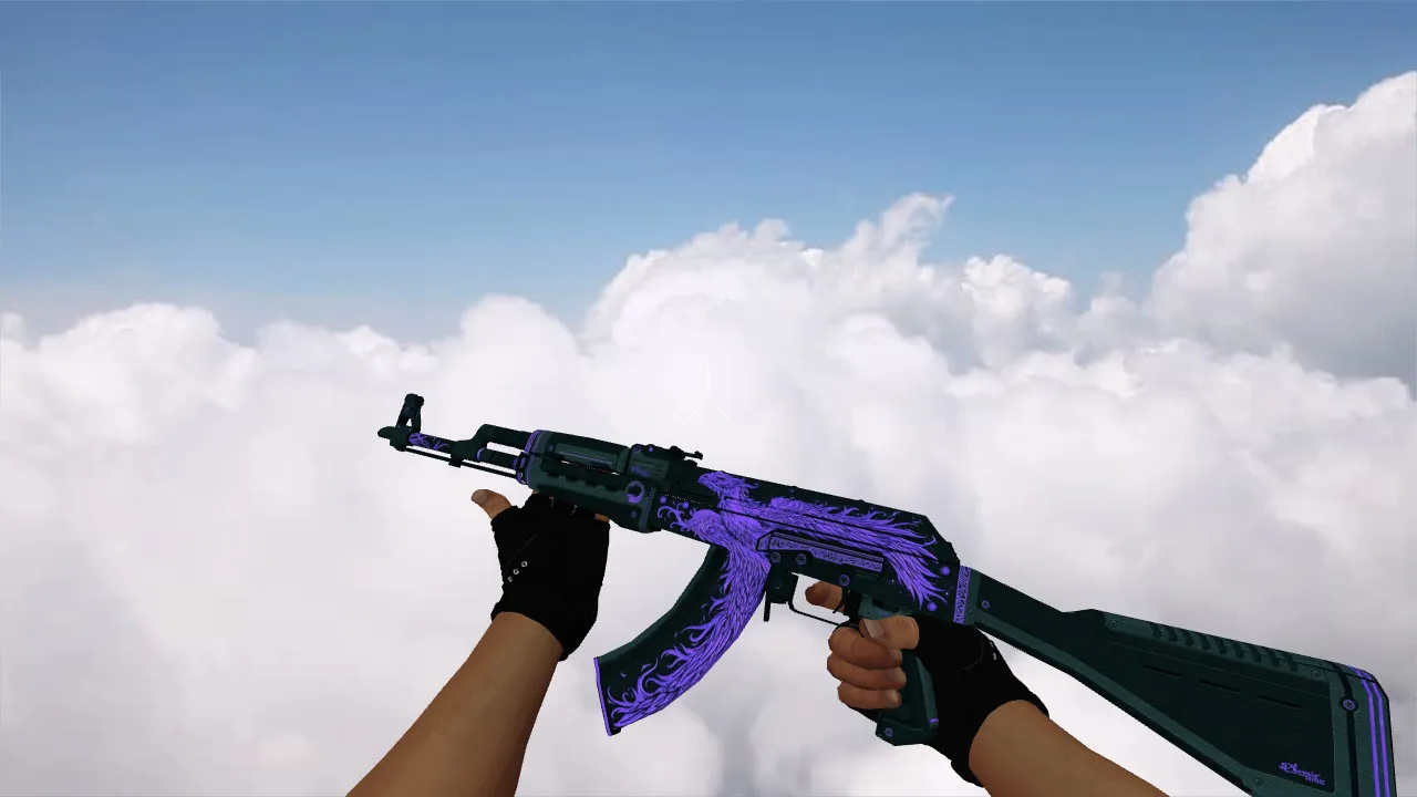 Скриншот Модель v_ AK-47 Phoenix Rise Purple для CS 1.6: p_, w_ модели, звуки, анимация осмотра