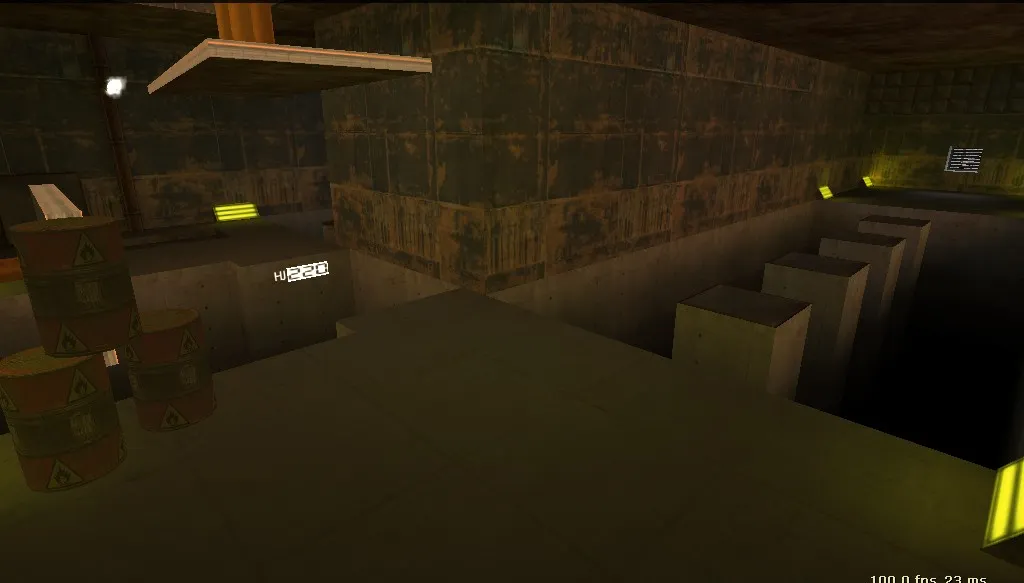 Скриншот  deathrun_aperture2 — карта для CS 1.6: точки, раунды, .nav и оптимизация